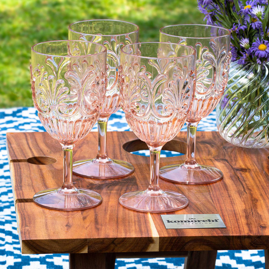 Acrylic Wine Glasses (Set of 4) - Pale Pink